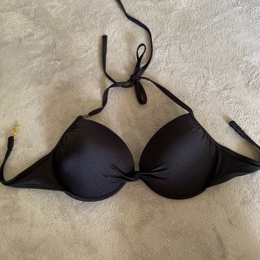 Victoria Secret Black Halter top Bathing Suit